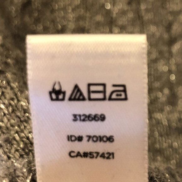 Ann Taylor Loft Gray Sparkle V-Neck Cable Knit Sweater Size S CLOSET CLEAR-OUT! - Picture 7 of 8